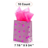 Chic Metallic Star Tote 7.88" x 4.5" x 9.75"