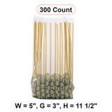 Stripe Patterned Cello Bags 5 '' x 3 '' x 11 1/2 '' Vertical Stripe Gold Color