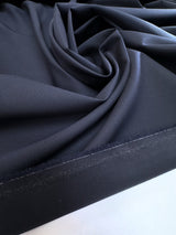 Blue Black Wool Twill