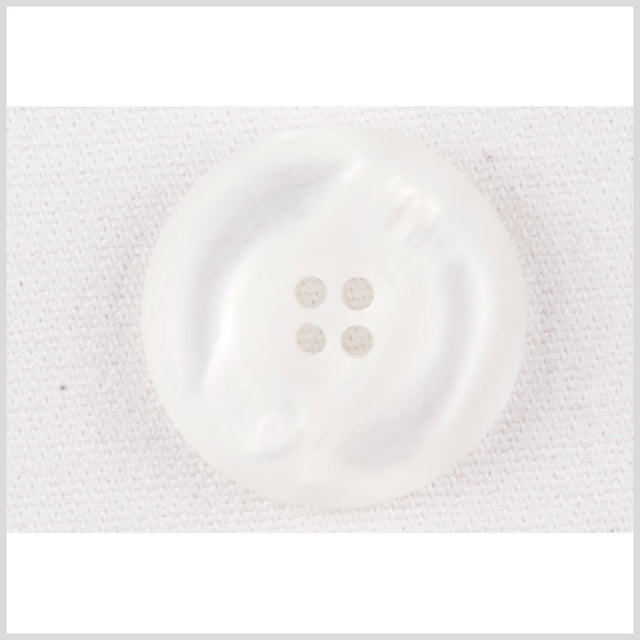 White Plastic Button - 40L/25.5mm