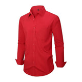 Red Long Sleeve Polo Shirt