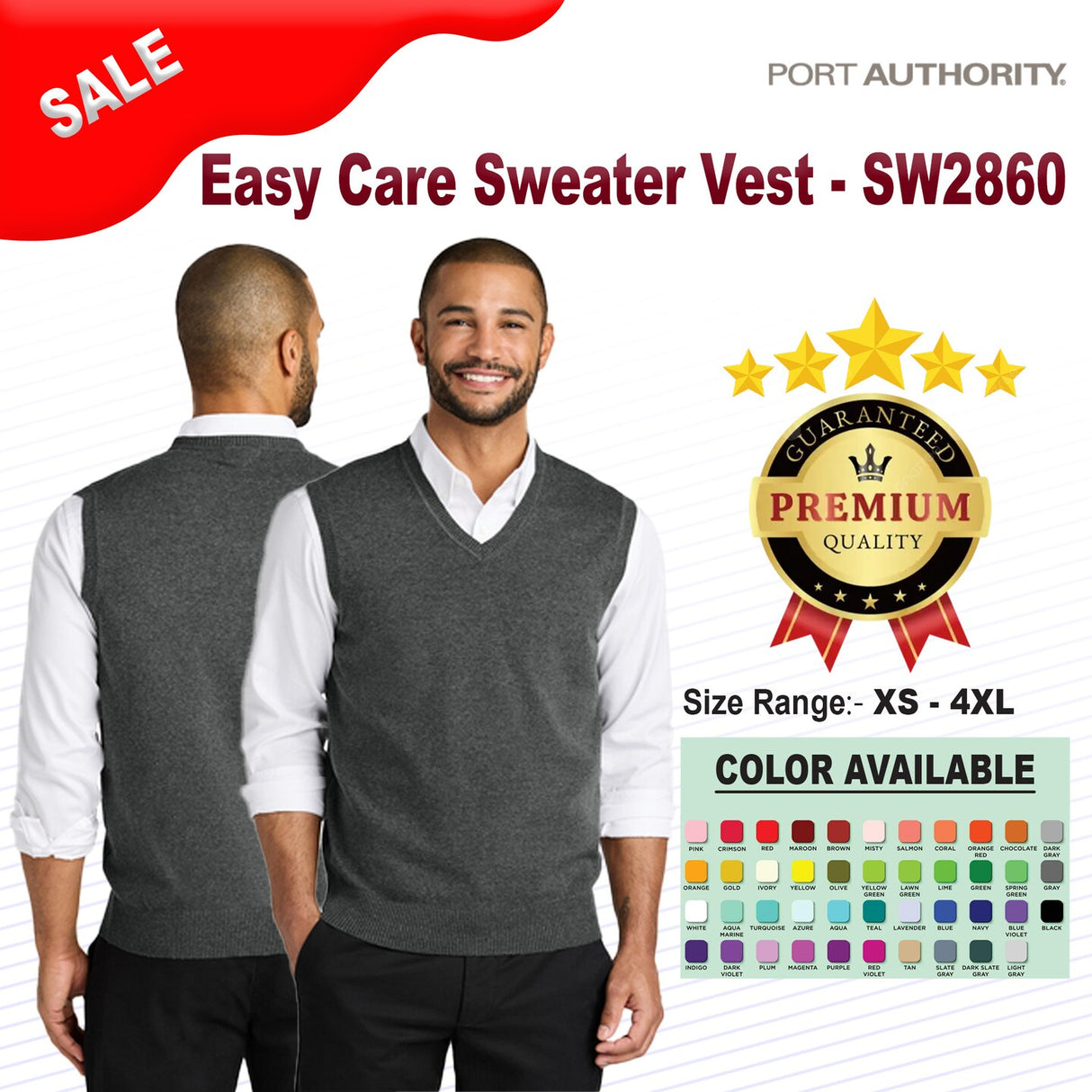 Port Authority® Easy Care Sweater Vest