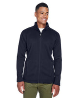 Devon & Jones® Men's Bristol Full-Zip Turtle Neck Long Sleeve Sweater Fleece Jacket