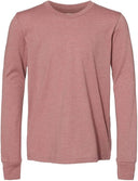 Bella + Canvas® Youth Heather CVC Crewneck Long Sleeve T-Shirt