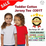 RADYAN® Toddler Cotton Jersey Crew Neck Short Sleeve Tee - 3301T