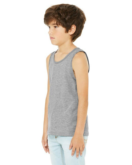 Bella + CanvasÂ Youth Heather CVC Tank - 3480YCVC - S