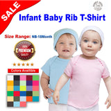 RADYAN® Infant Short Sleeve Baby Rib T-Shirt