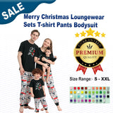 Merry Christmas Loungewear Sets T-shirt Pants Bodysuit