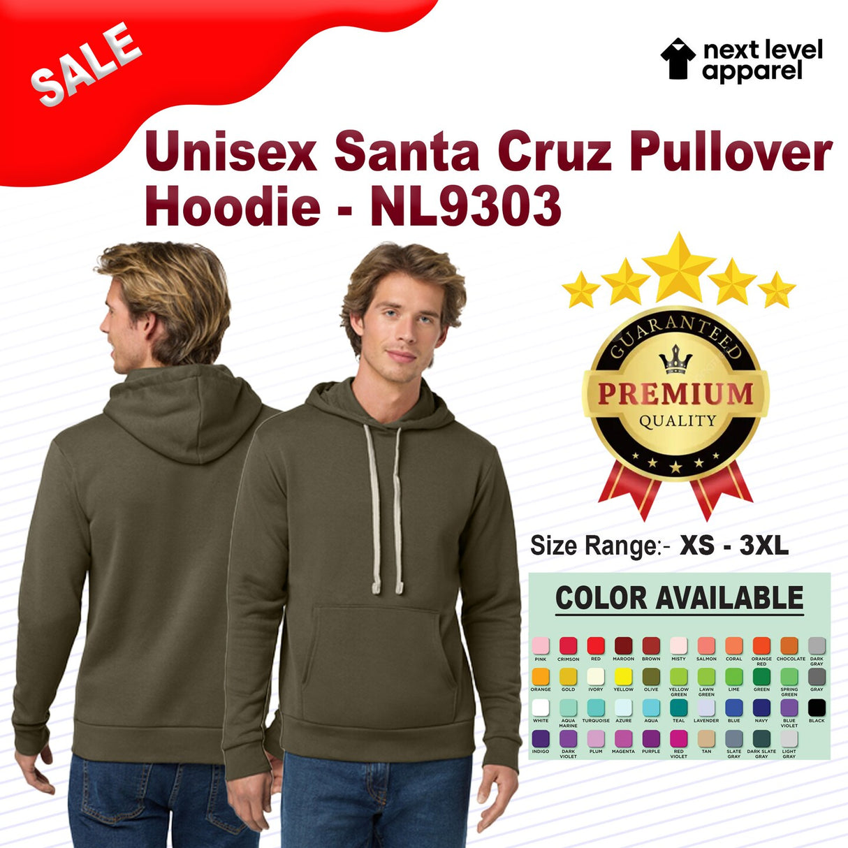 Next Level® Unisex Santa Cruz Pullover Hoodie