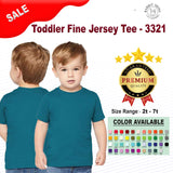 RADYAN® Toddler Fine Crewneck Short Sleeve Jersey Tee - 3321