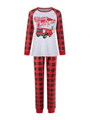 Conjunto de ropa de noche navideña Merry Christmas con Santa y coche