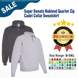 JERZEES® Super Sweats Nublend Quarter Zip Cadet Collar Sweatshirt