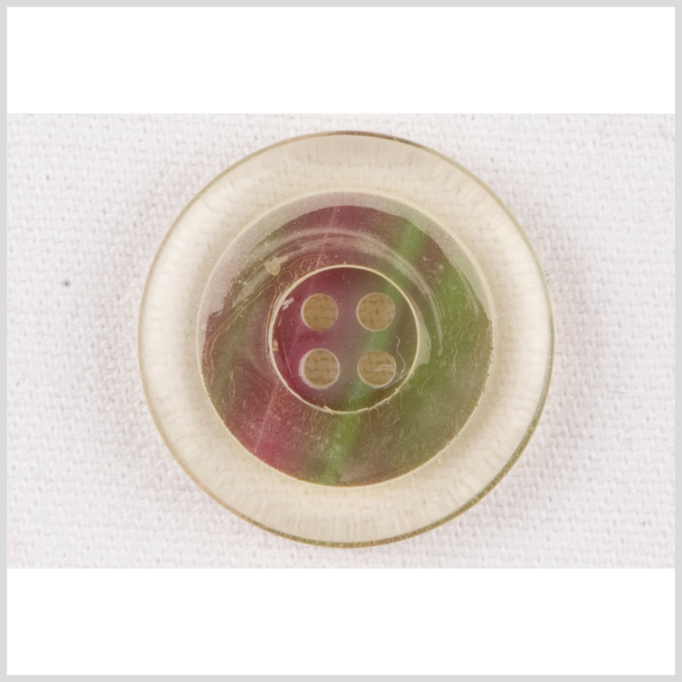 Clear Multi Plastic Button - 40L/25.5mm