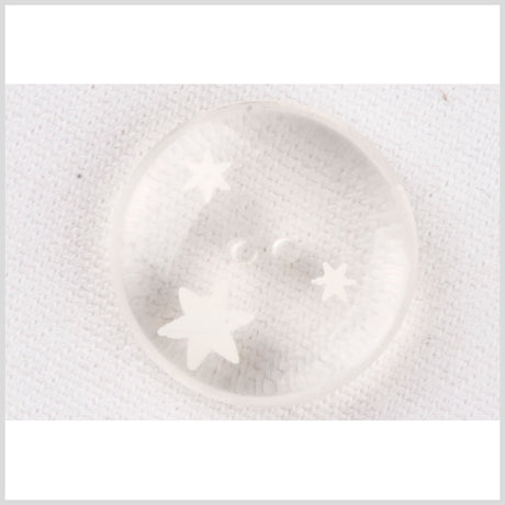 Clear Ivory Plastic Button - 36L/23mm