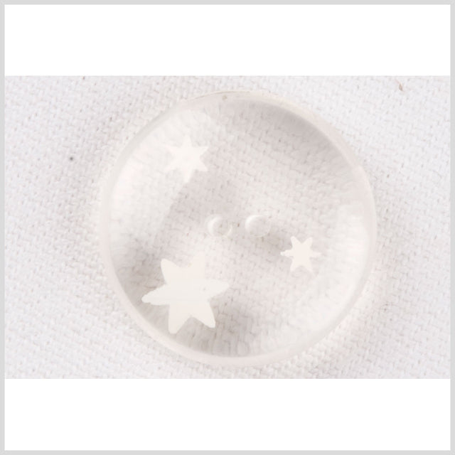 Clear Ivory Plastic Button - 36L/23mm
