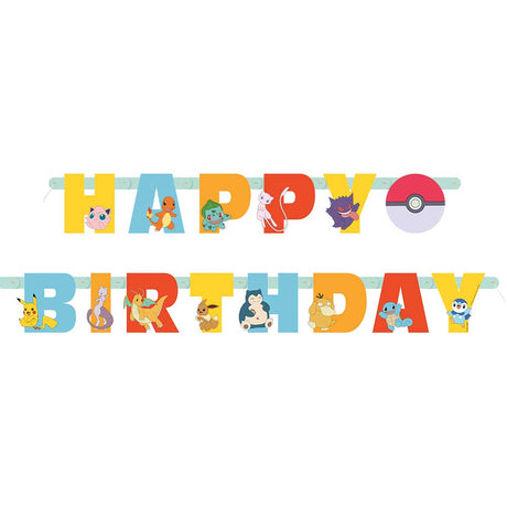 Pokemon Happy Birthday Banner