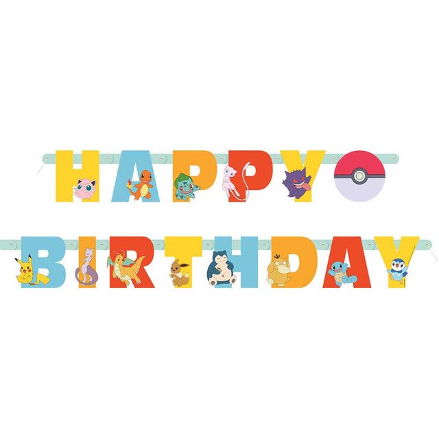 Pokemon Happy Birthday Banner
