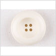 Plastic 4-Hole Button - 44L/28mm - Ivory Inkwell