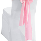 10 Pieces Pink Soft 8"x108" Polyester Chair Sashes, Wrinkle Resistant Wedding Decor