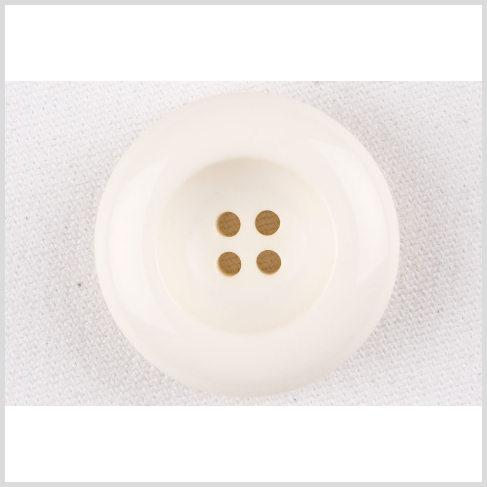 Plastic 4-Hole Button - 48L/30.5mm - Ivory Inkwell