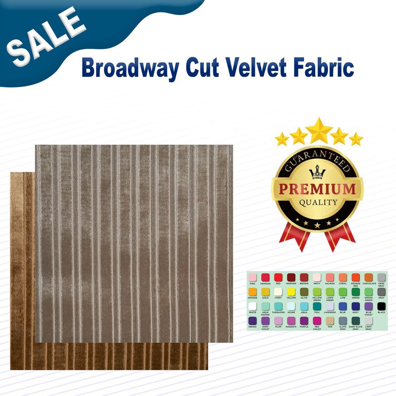 1 Yard Broadway Cut Velvet Fabric