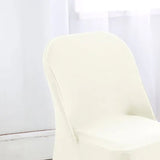 1 Piece Ivory Stretch Spandex Chair Cover for Classic Folding Seating