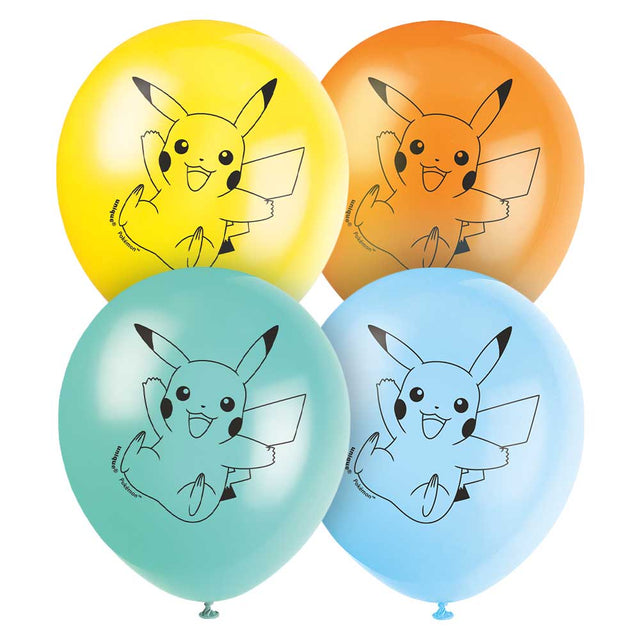 Pokemon Latex Balloons 8 Pack