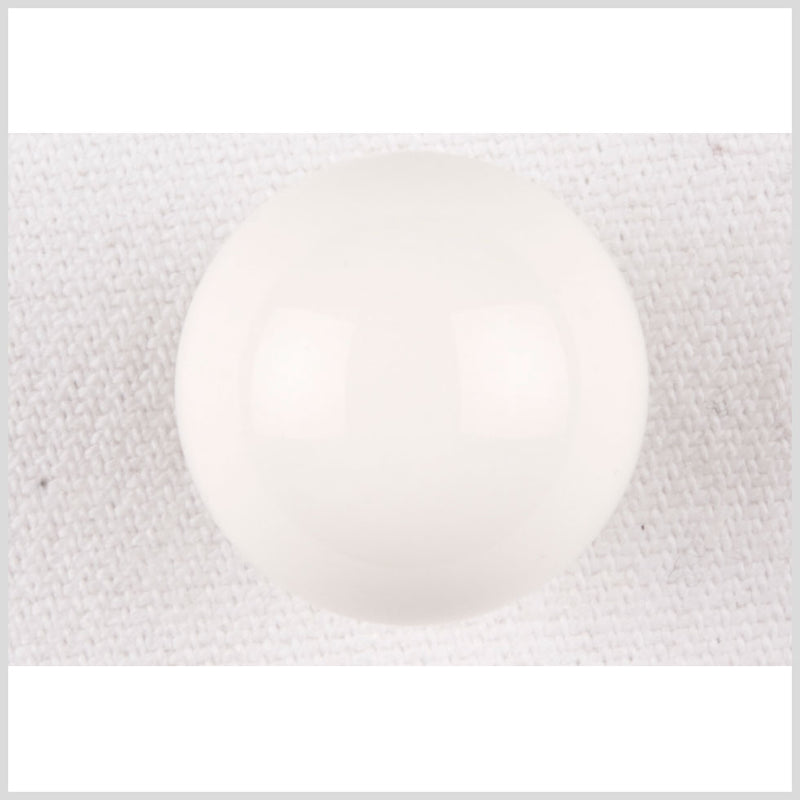 Plastic Shank Back Button - 24L/15mm - Off White Dome Shaped