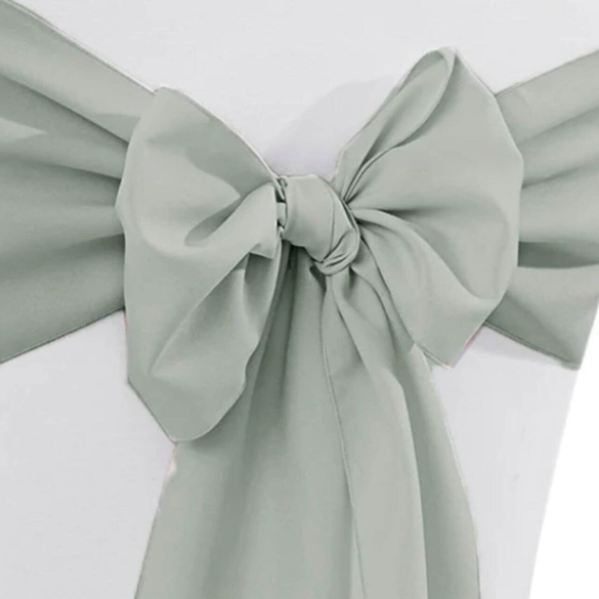 10 Pieces Silver Polyester Chair Sashes 8"x108" Elegant Wrinkle Resistant Finish