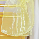 10 Pieces Baby Maize Organza Chair Sashes 8"x108" Sheer Elegant Chair Decor for Weddings & Events