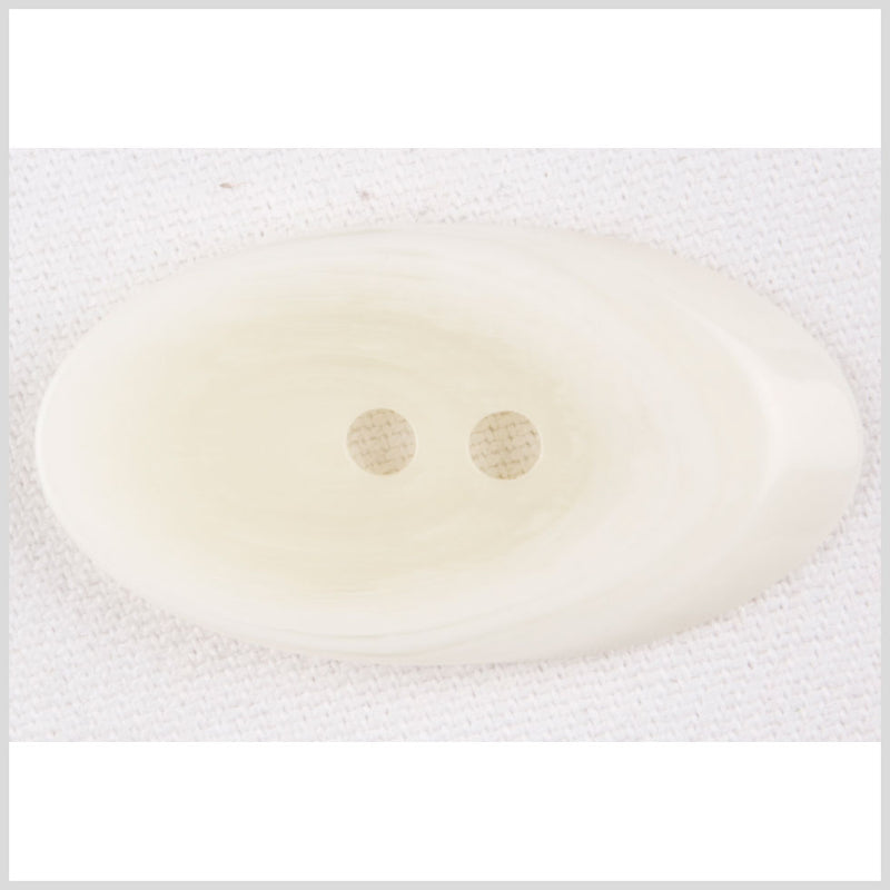 Oval Plastic 2-Hole Button - Ivory