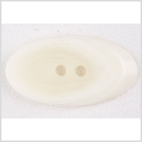 Oval Plastic 2-Hole Button - Ivory