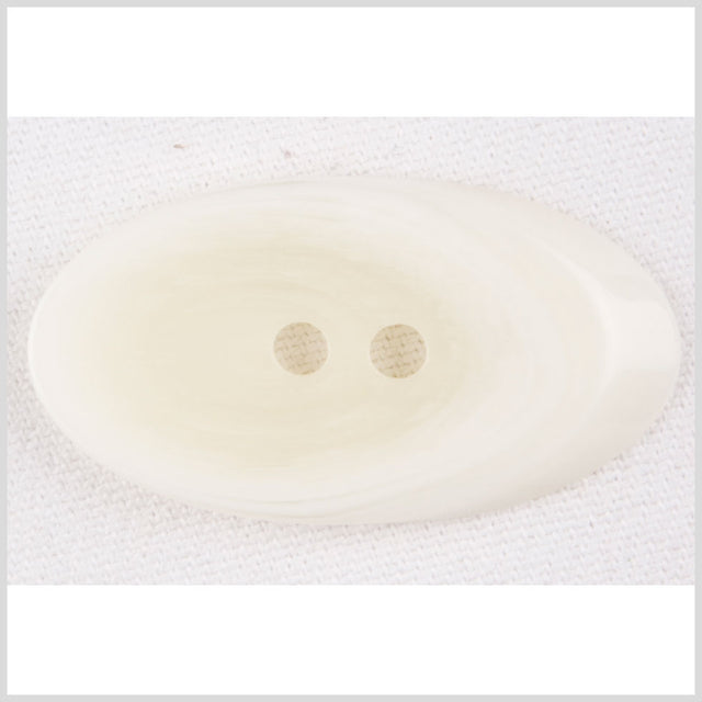 Oval Plastic 2-Hole Button - Ivory