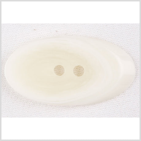 Ivory and White Faux Wood Grain 2-Hole Plastic Button - 66L/42mm