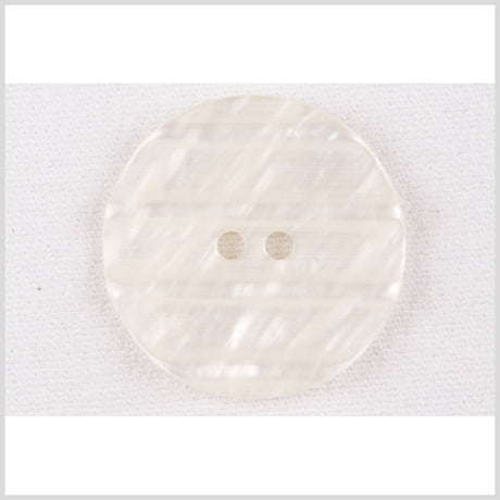 Plastic 2-Hole Button - 42L/27mm - Ivory Shimmer and Translucent Stripes