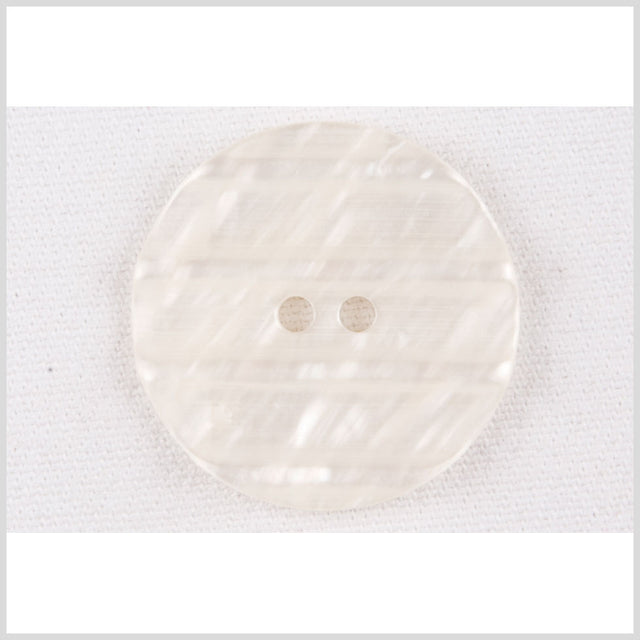 Plastic 2-Hole Button - 42L/27mm - Ivory Shimmer and Translucent Stripes