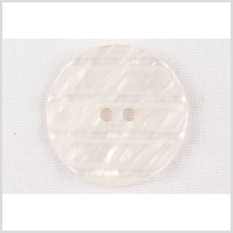 Plastic 2-Hole Button - 54L/34mm - Ivory Shimmer and Translucent Stripes