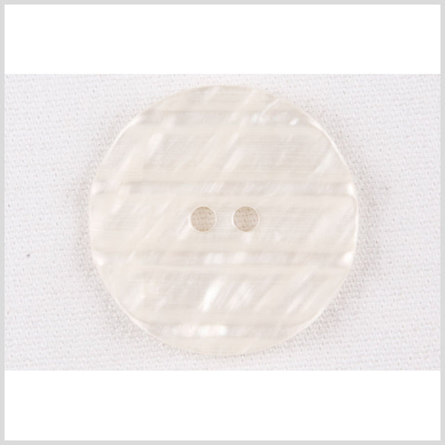 Plastic 2-Hole Button - 54L/34mm - Ivory Shimmer and Translucent Stripes