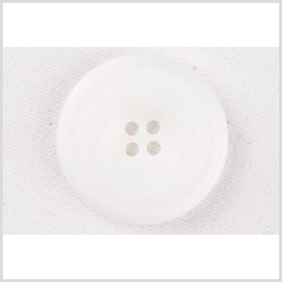 White Plastic Button - 48L/30.5mm