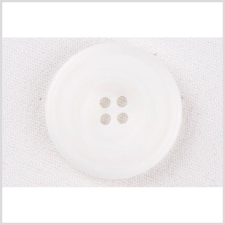 White Plastic Button - 48L/30.5mm