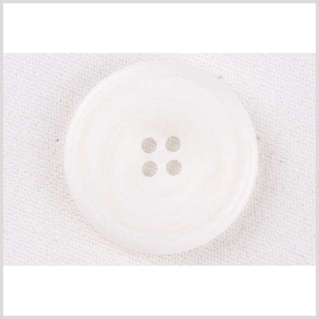 White Plastic Button - 48L/30.5mm