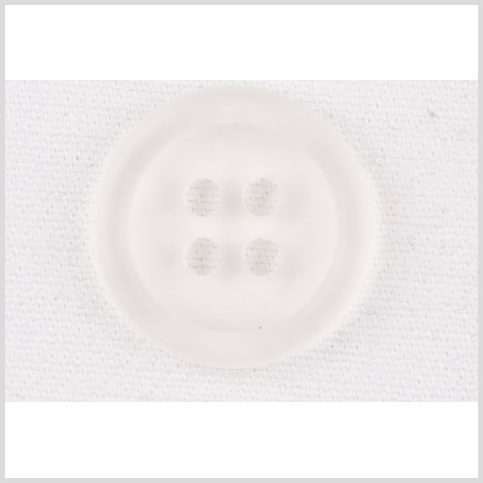 Clear White Plastic Button - 40L/25.5mm