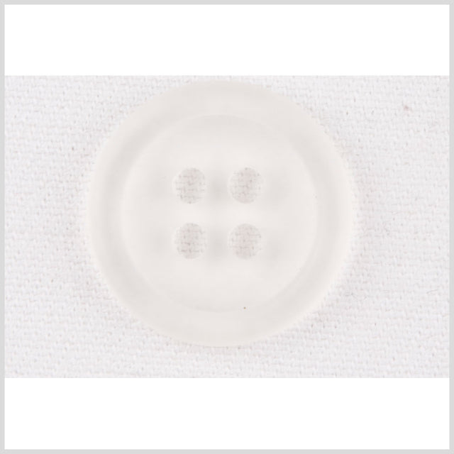 Clear White Plastic Button - 40L/25.5mm
