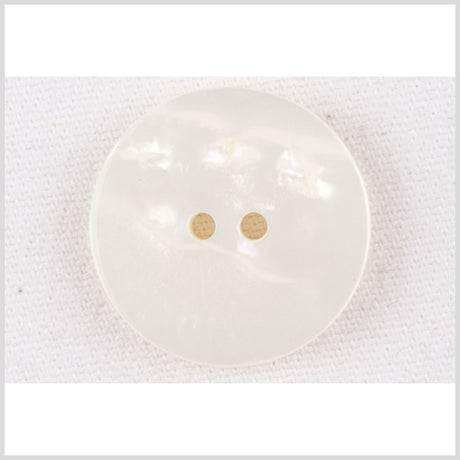 Plastic 2-Hole Button - 24L/15mm - Ivory Shimmer Flat