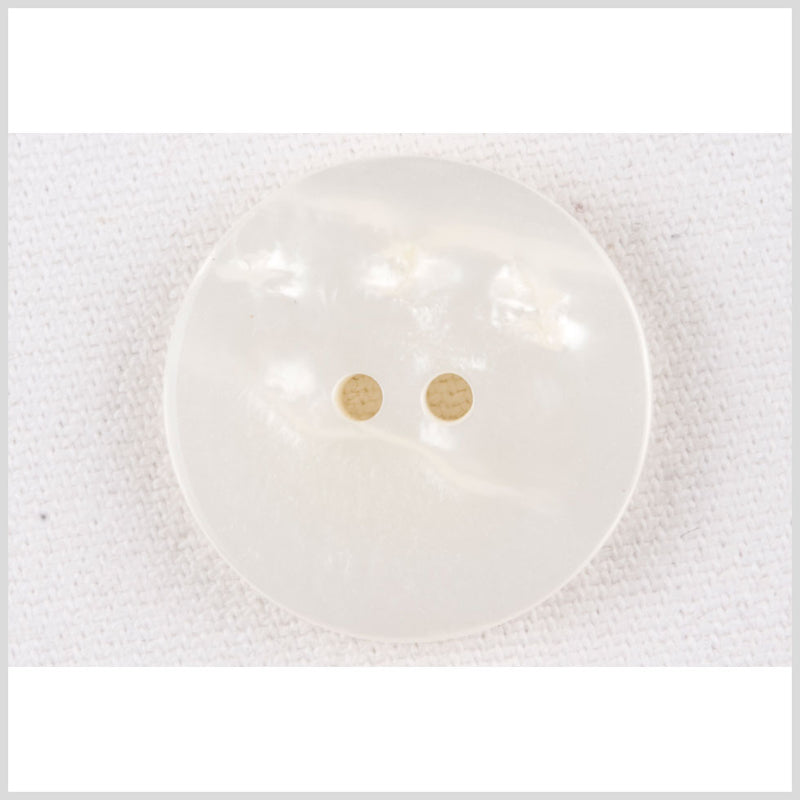 Plastic 2-Hole Button - 36L/23mm - Ivory Shimmer Flat