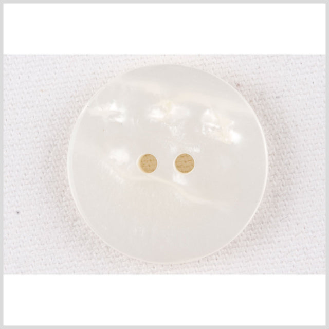 Plastic 2-Hole Button - 36L/23mm - Ivory Shimmer Flat
