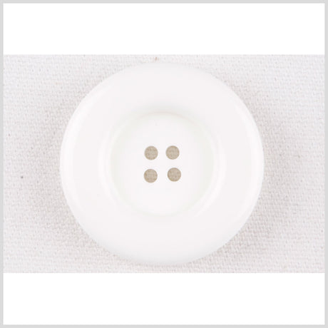 White Plastic Button - 48L/30.5mm