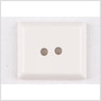 White Beveled 2-Hole Plastic Button - 58L/37mm