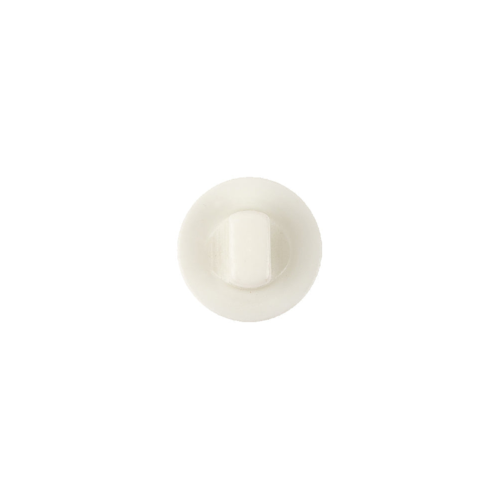 Ivory/Silver Plastic Button - 18L/11.5mm