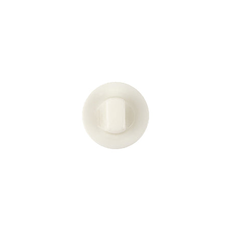 Ivory/Silver Plastic Button - 18L/11.5mm